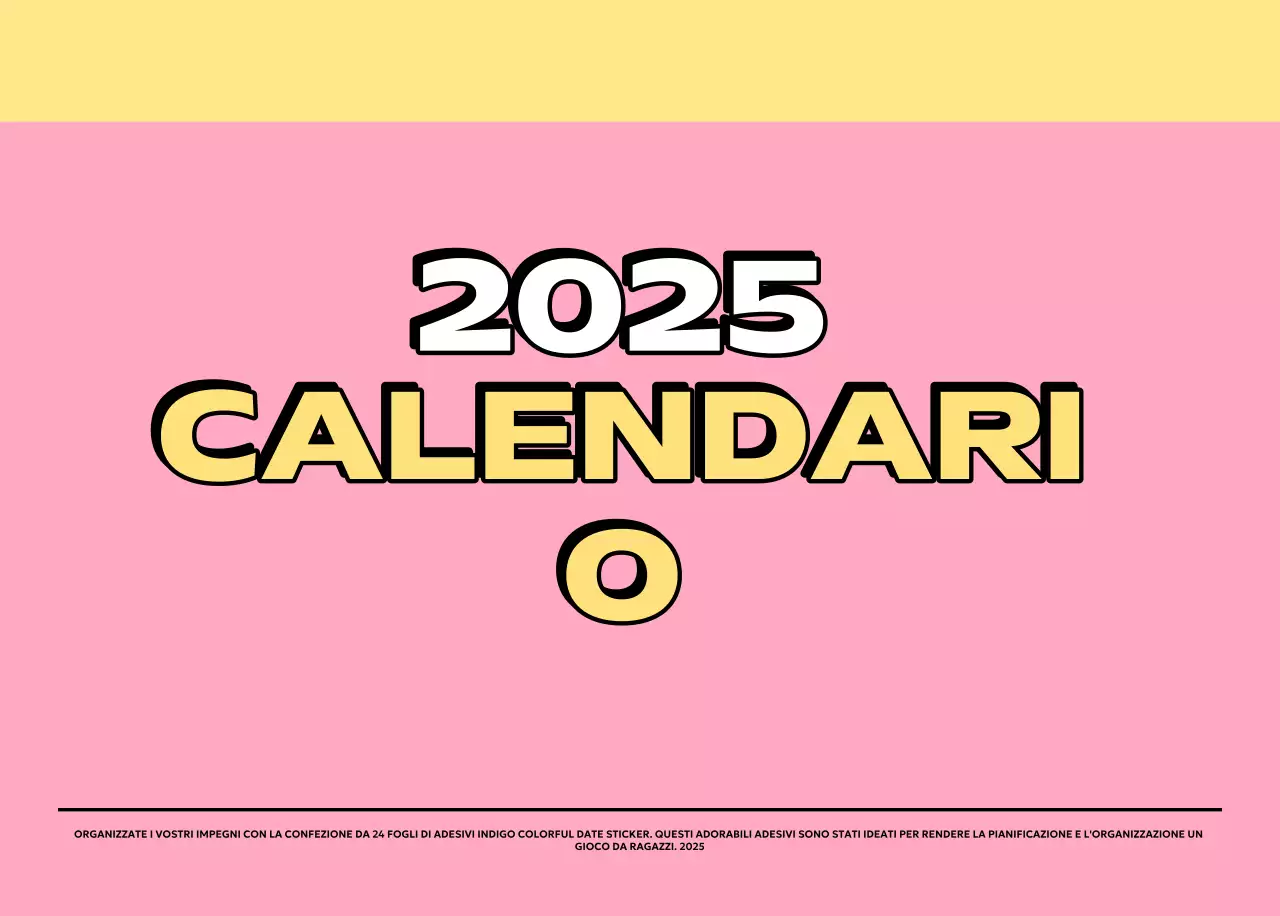 Calendari colorati con una varietà di illustrazioni retrò