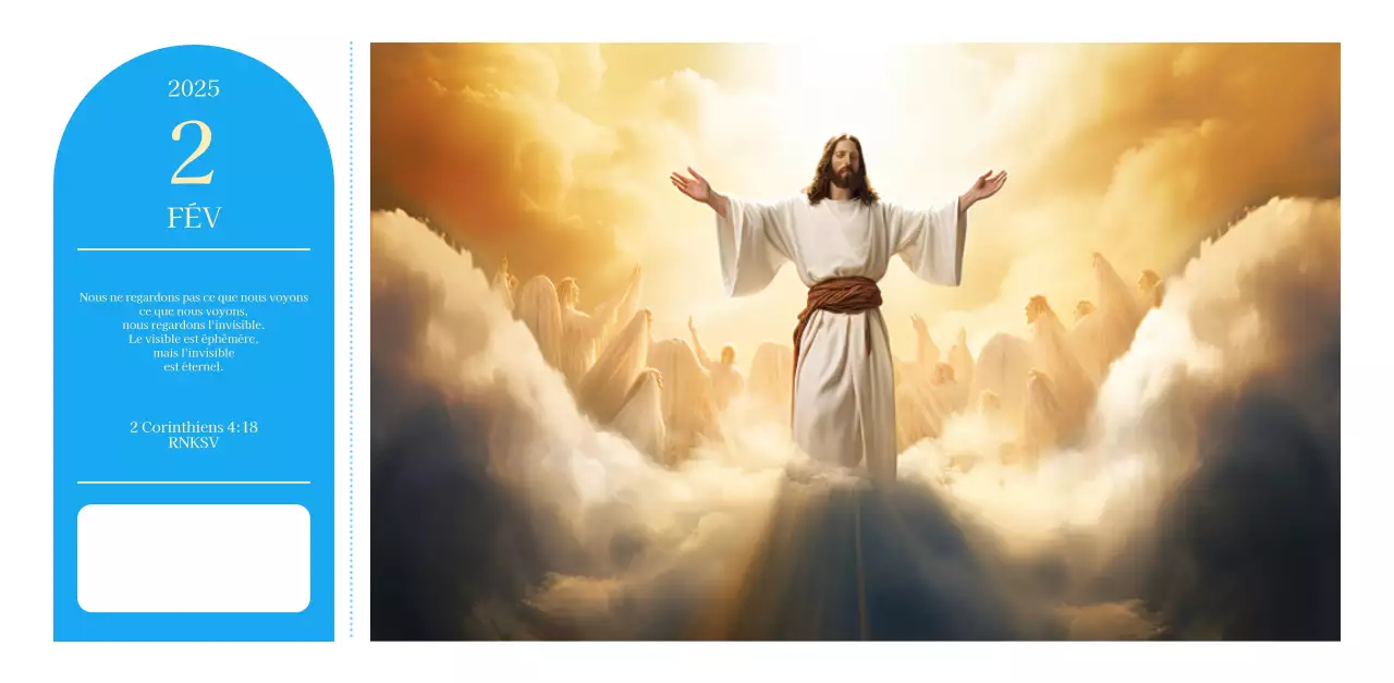 Calendrier d'église moderne bleu