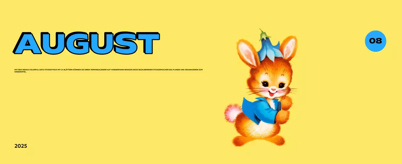 Bunte Kalender mit einer Vielzahl von Retro-Illustrationen