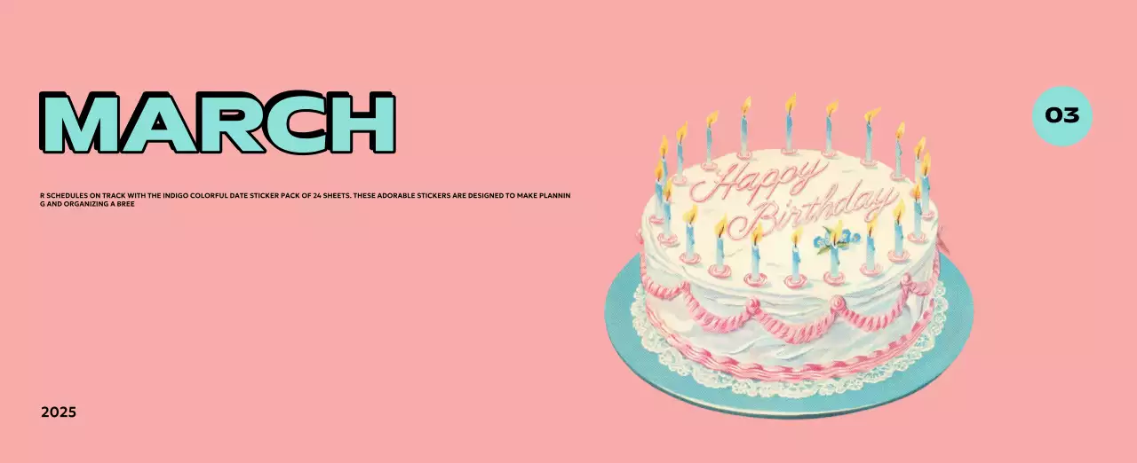 Colorful calendars with a variety of retro illustrations