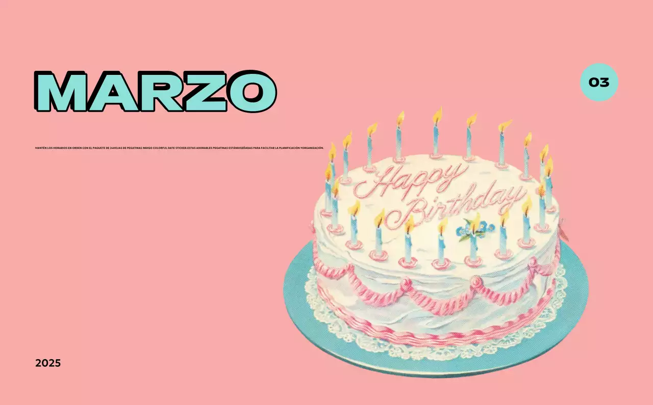 Coloridos calendarios con diversas ilustraciones retro