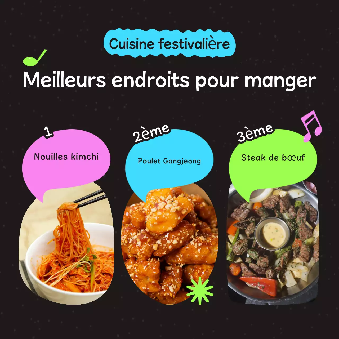 Guide des festivals avec une touche de noir