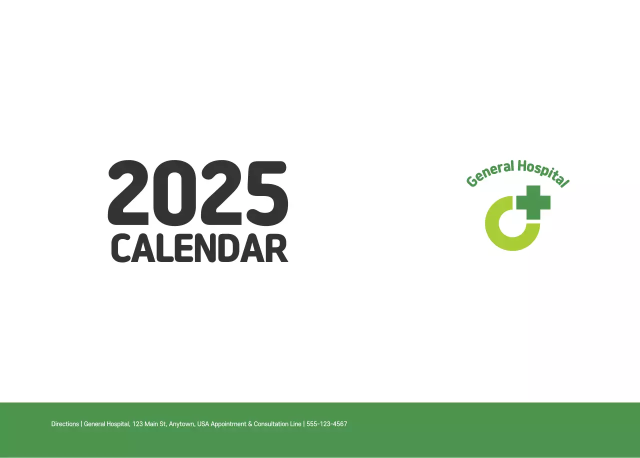 A holiday hospital with health and family themed illustrations and colorful accents