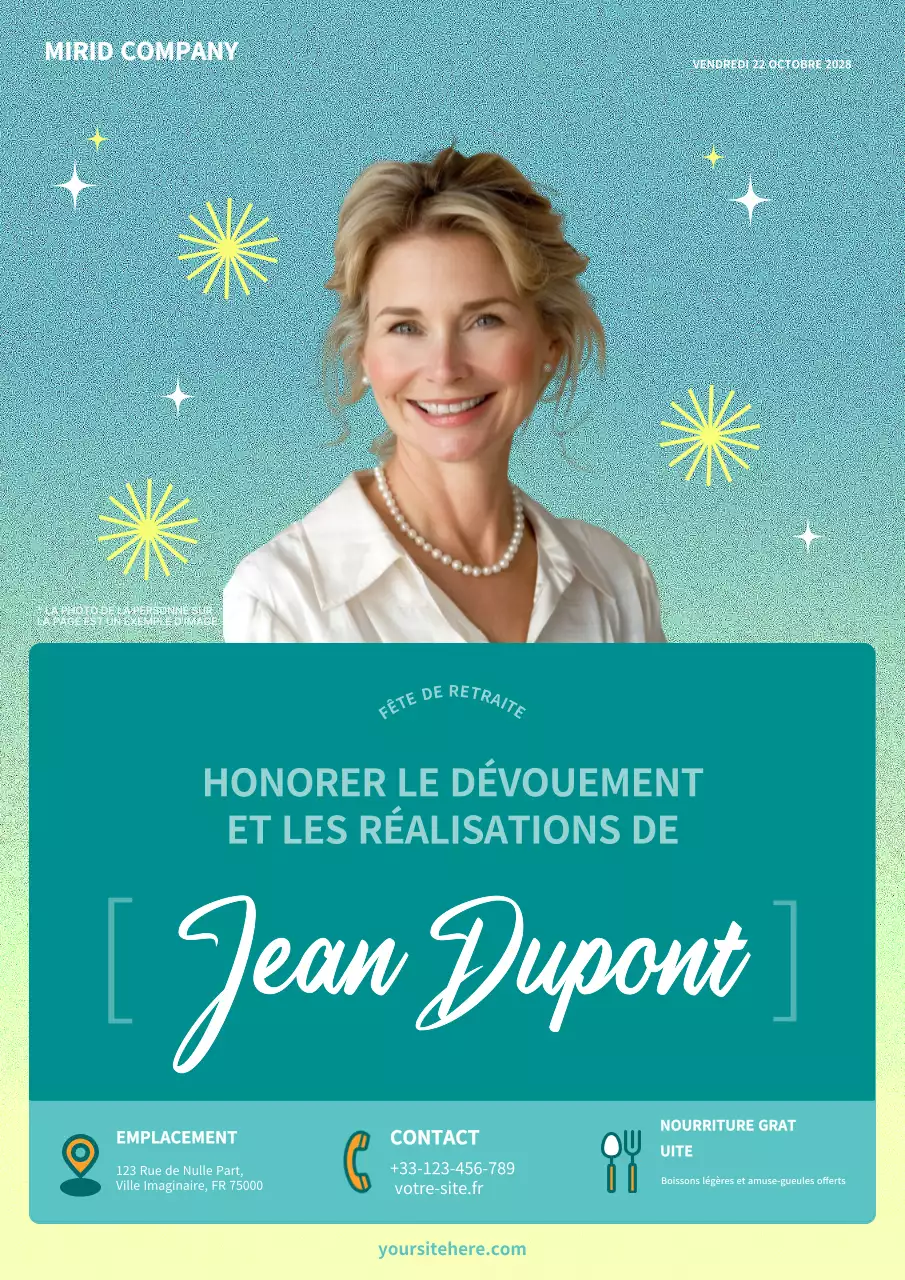 invitation à la retraite moderne sarcelle