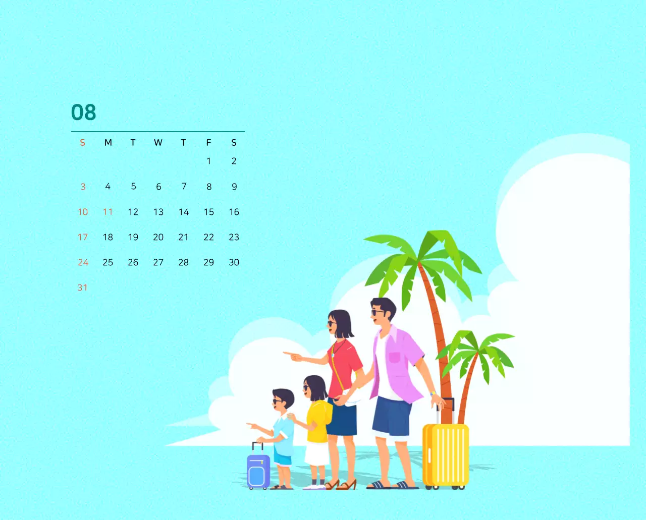 様々な色の家族イラストのコンセプト