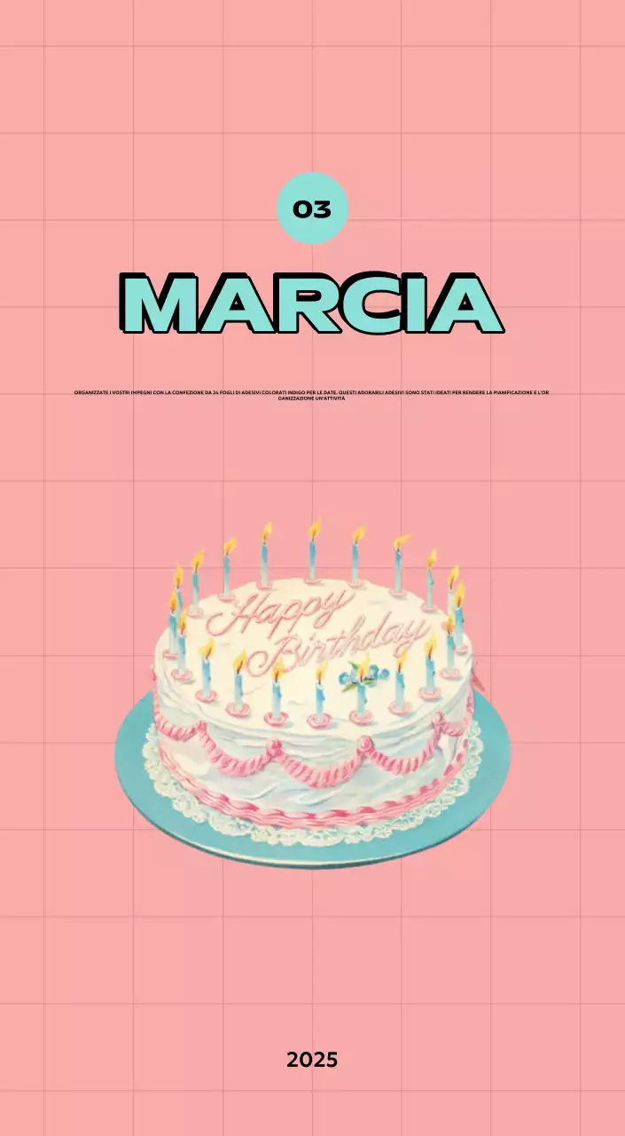 Calendari colorati con una varietà di illustrazioni retrò