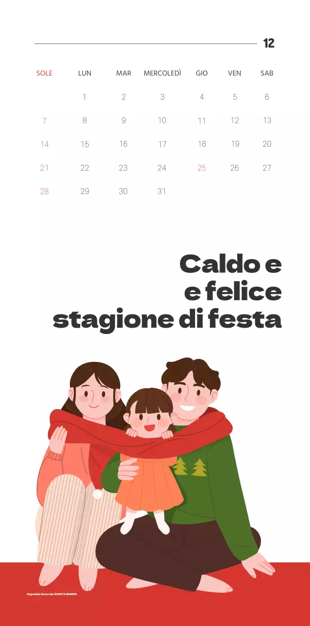Il calendario astratto semplice