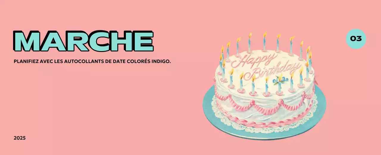 Calendriers colorés avec une variété d'illustrations rétro