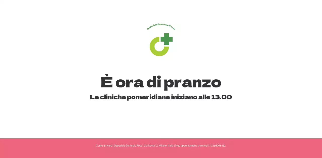 Un ospedale festivo con illustrazioni a tema salute e famiglia e accenti colorati