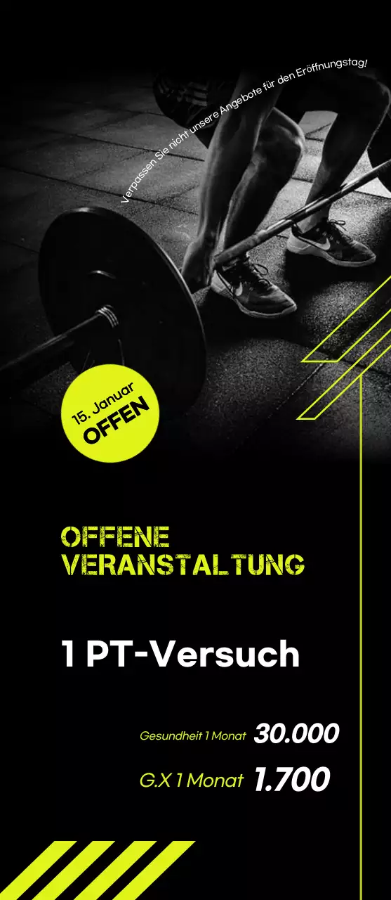 Black Modern Fitness Veranstaltungen