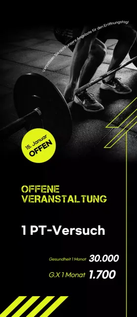 Black Modern Fitness Veranstaltungen