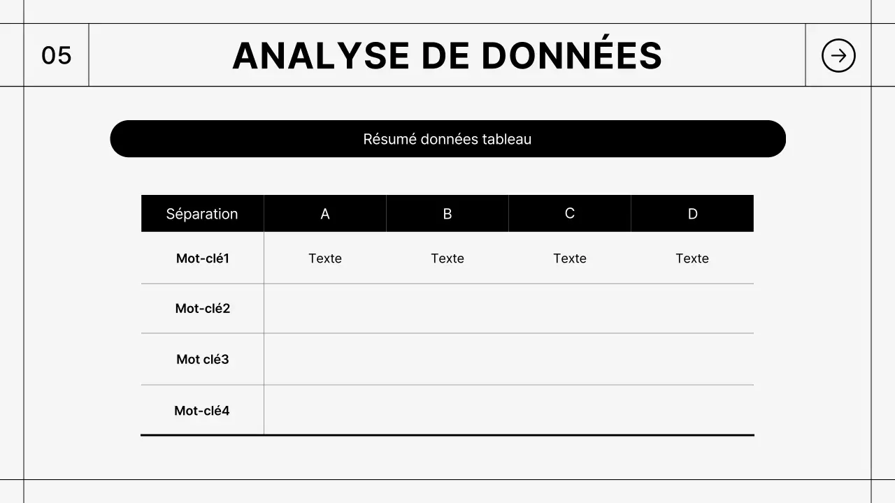 Rapport simple noir Description