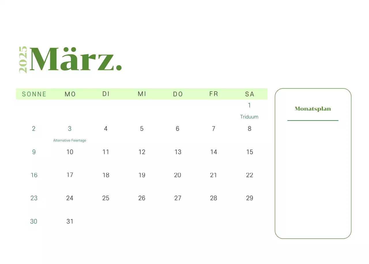 Kalender mit Jugendillustrationen auf gelb-grünem Hintergrund