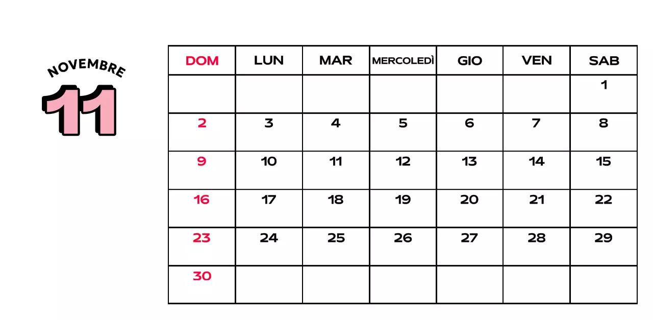 Calendari colorati con una varietà di illustrazioni retrò