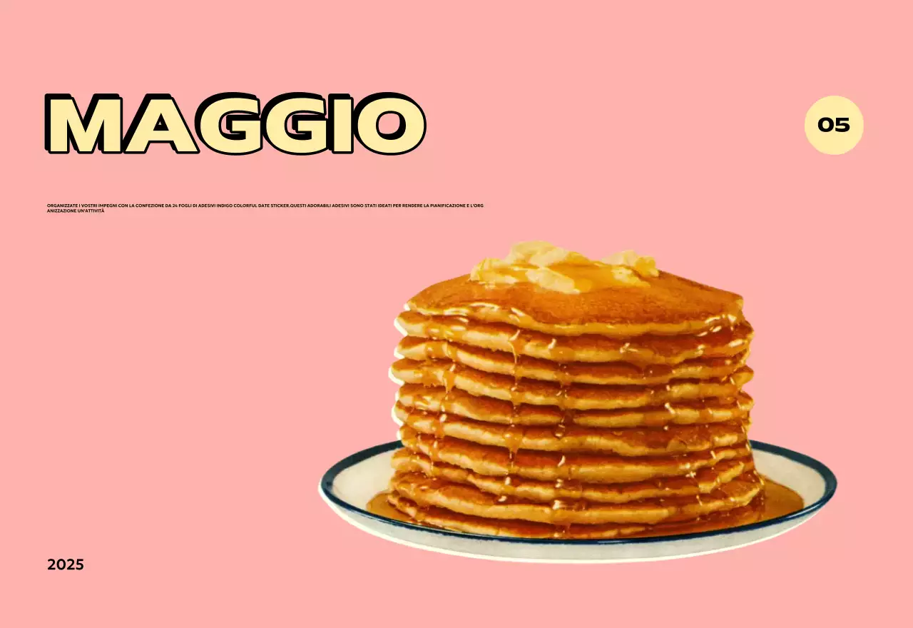 Calendari colorati con una varietà di illustrazioni retrò