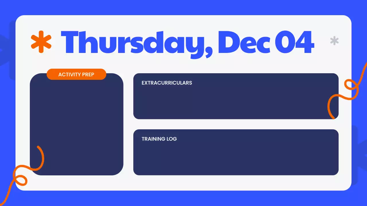 Blue Simple Class Agenda Planner Presentation