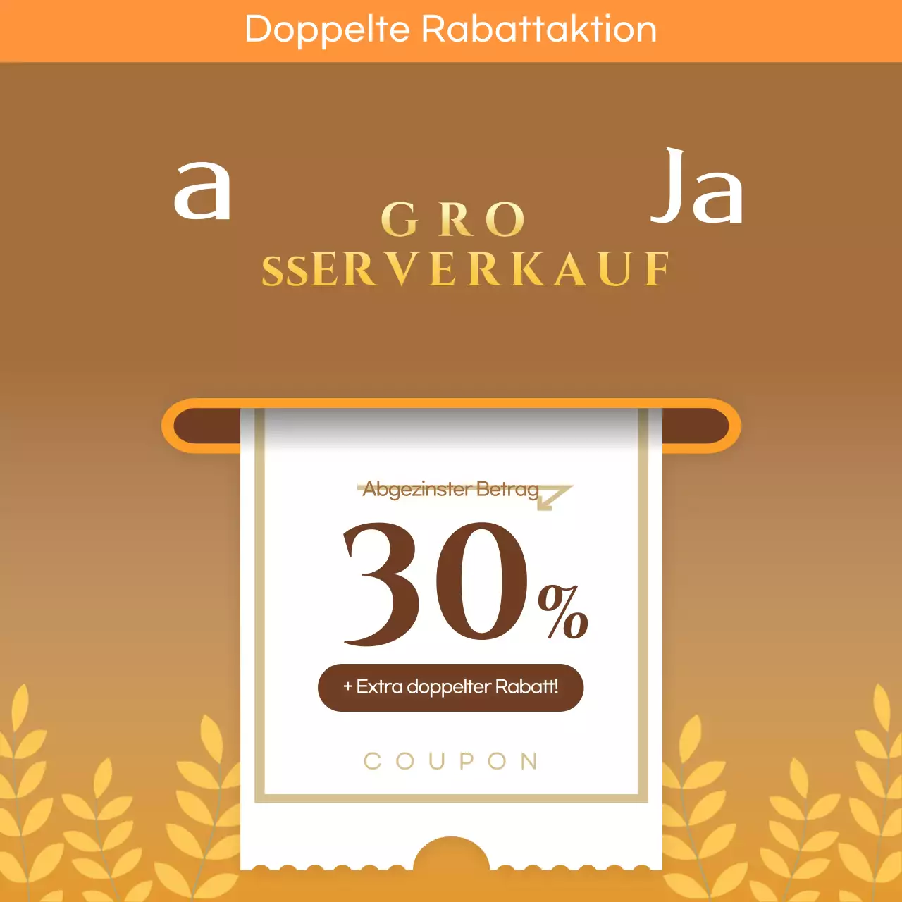 Orange Simple Rabattaktion