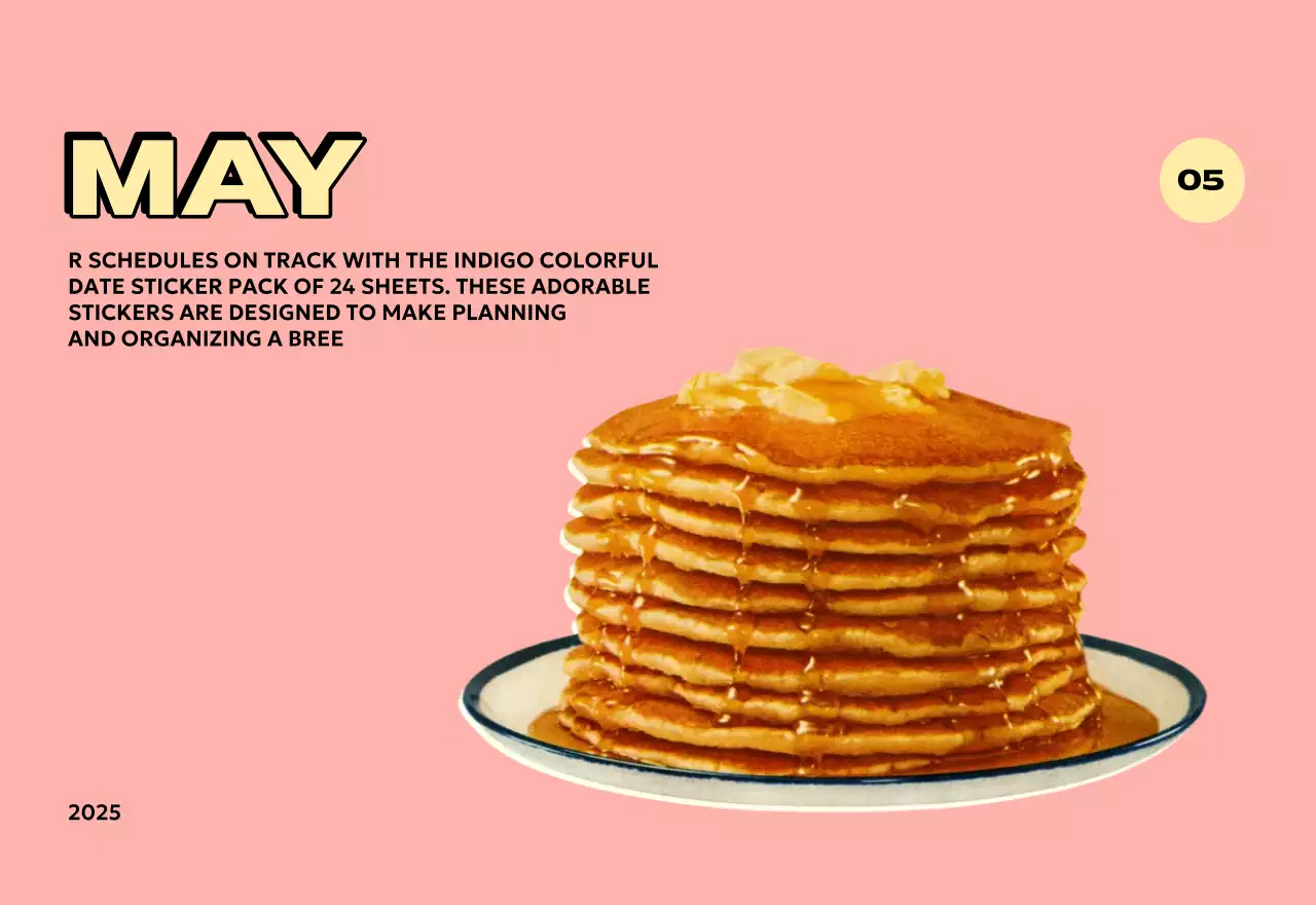 様々なレトロなイラストが描かれたカラフルなカレンダーカレンダー