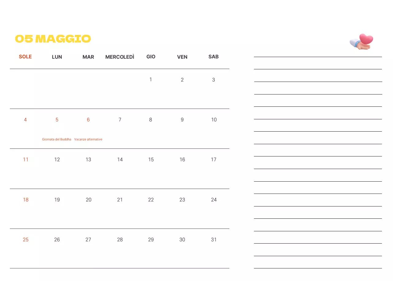 Un ospedale festivo con illustrazioni a tema salute e famiglia e accenti colorati