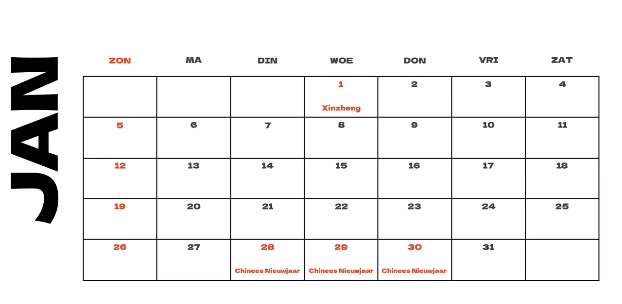 Hemels schone kalender