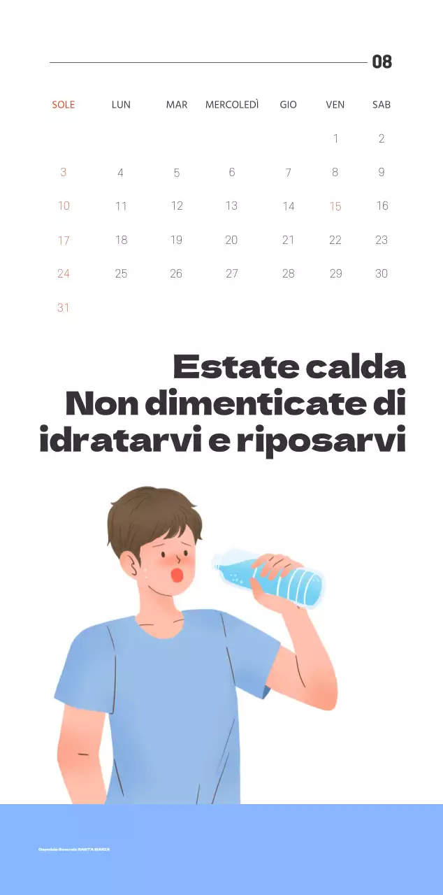 Il calendario astratto semplice