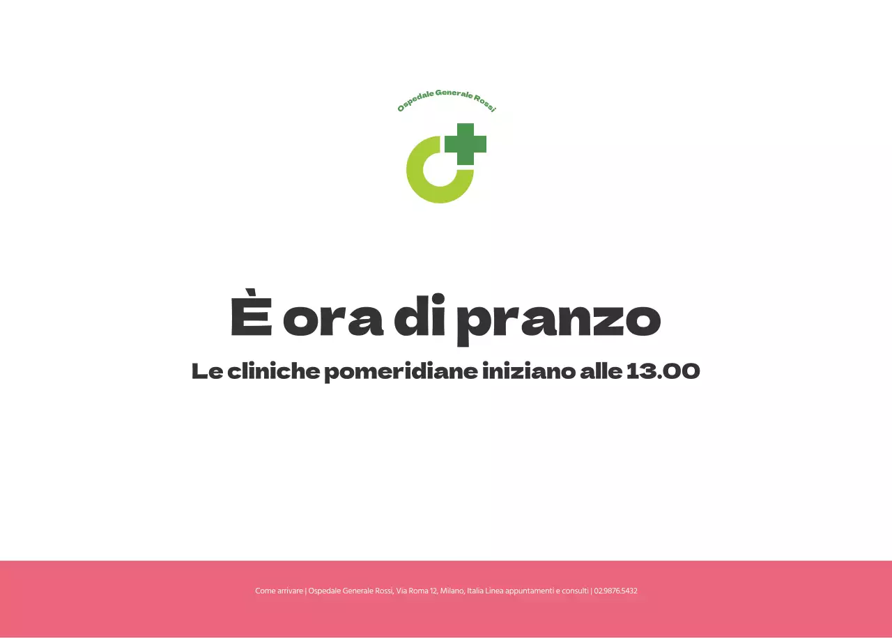 Un ospedale festivo con illustrazioni a tema salute e famiglia e accenti colorati