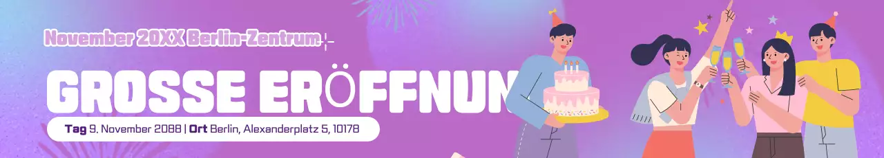 Mauve Modern Offene Veranstaltung