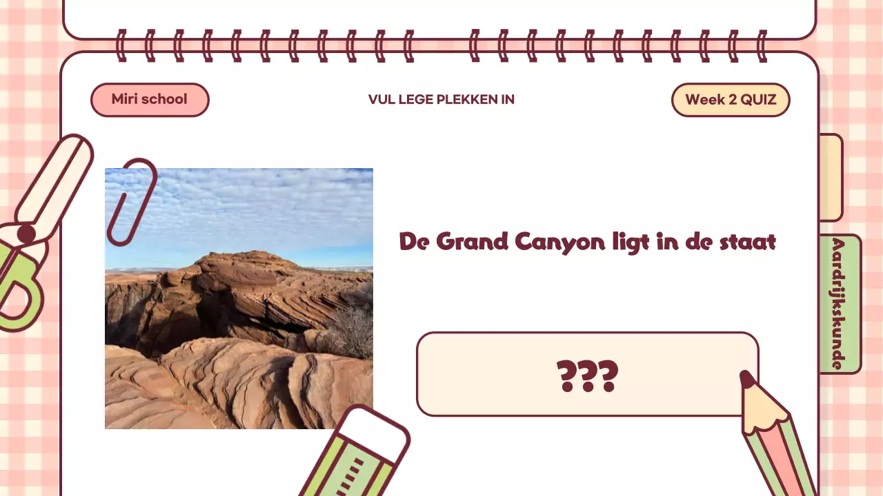 Roze Speelse Quiz Tijd Klas Presentatie