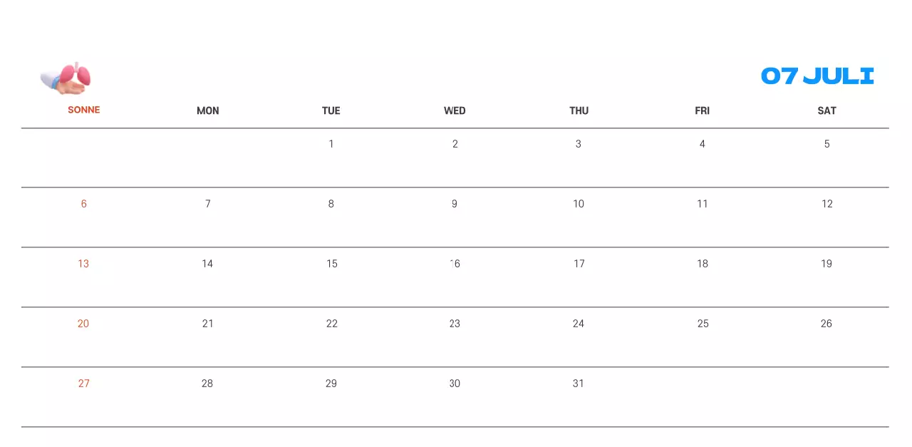 Ein festliches Krankenhaus mit Illustrationen zum Thema Gesundheit und Familie und farbenfrohen Akzenten