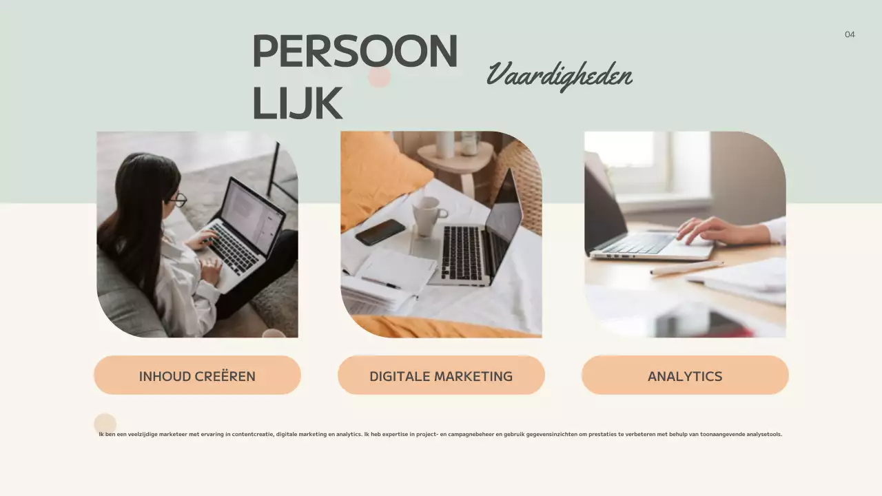 beige abstract creatief portfolio