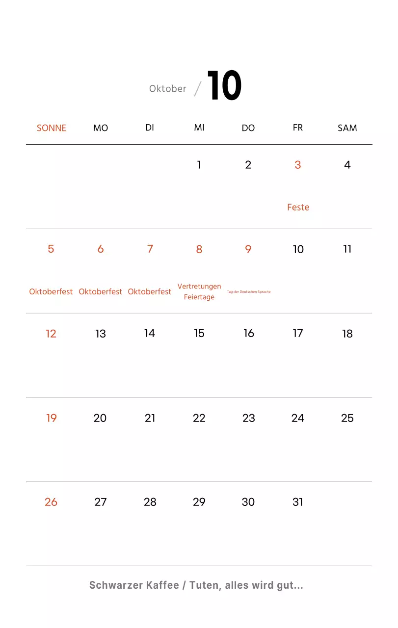 Einfacher Kaffee-Foto-Tischkalender für Cafés in Weißtönen