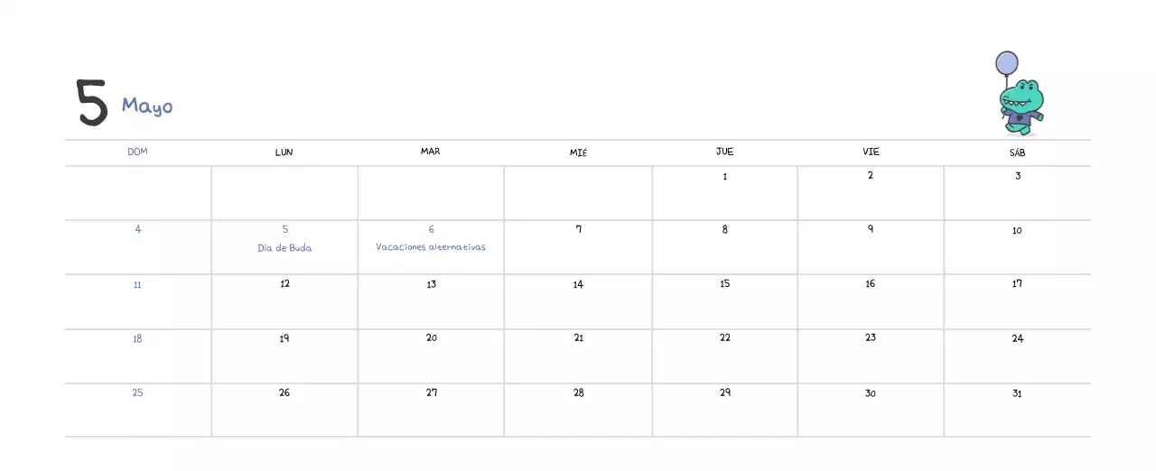 Un calendario con un bonito concepto de ilustración de Ago