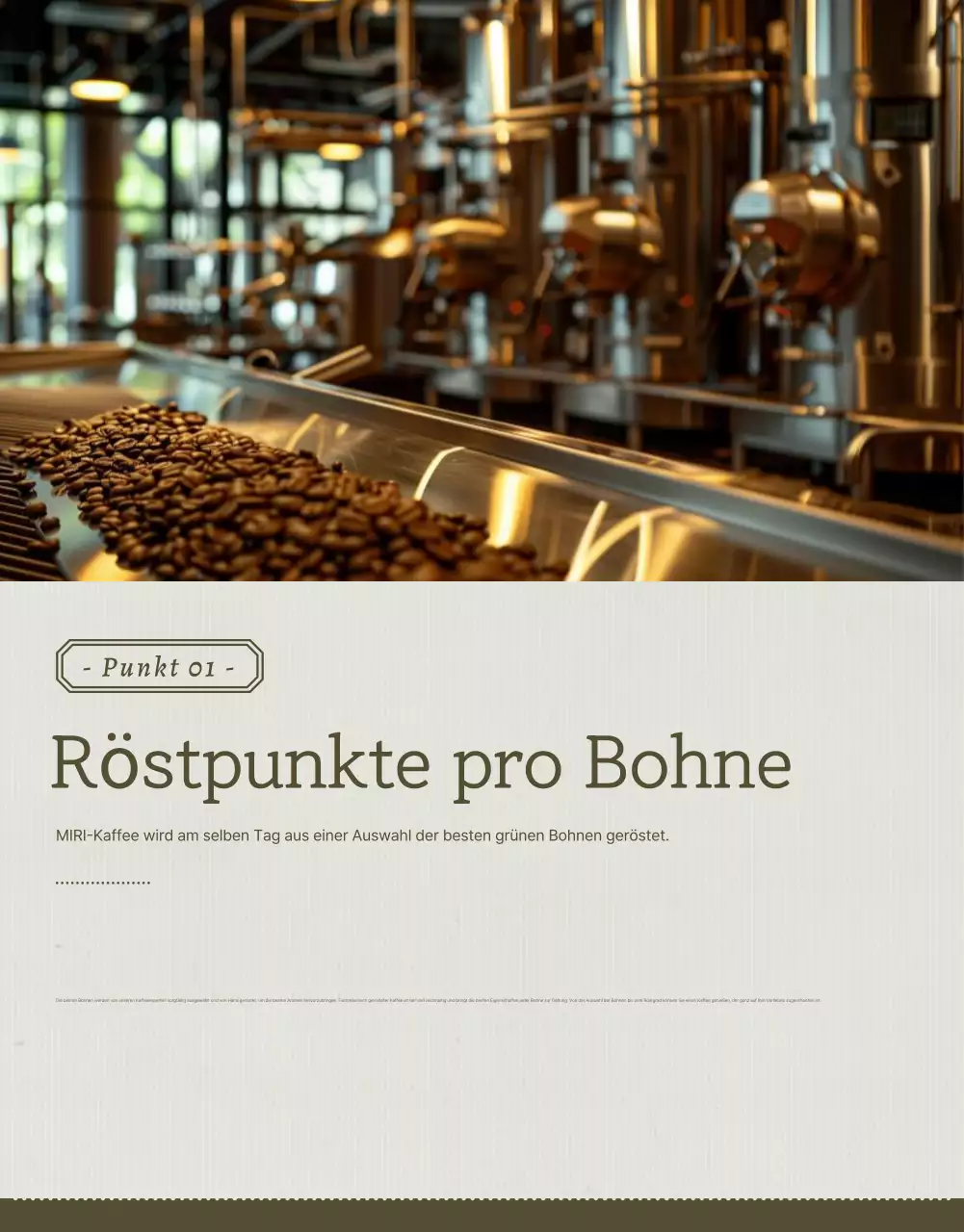 Förderung des Verkaufs von alten Kaffeebohnen in Hellblau und Braun