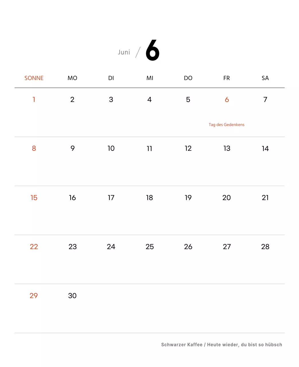 Einfacher Kaffee-Foto-Tischkalender für Cafés in Weißtönen