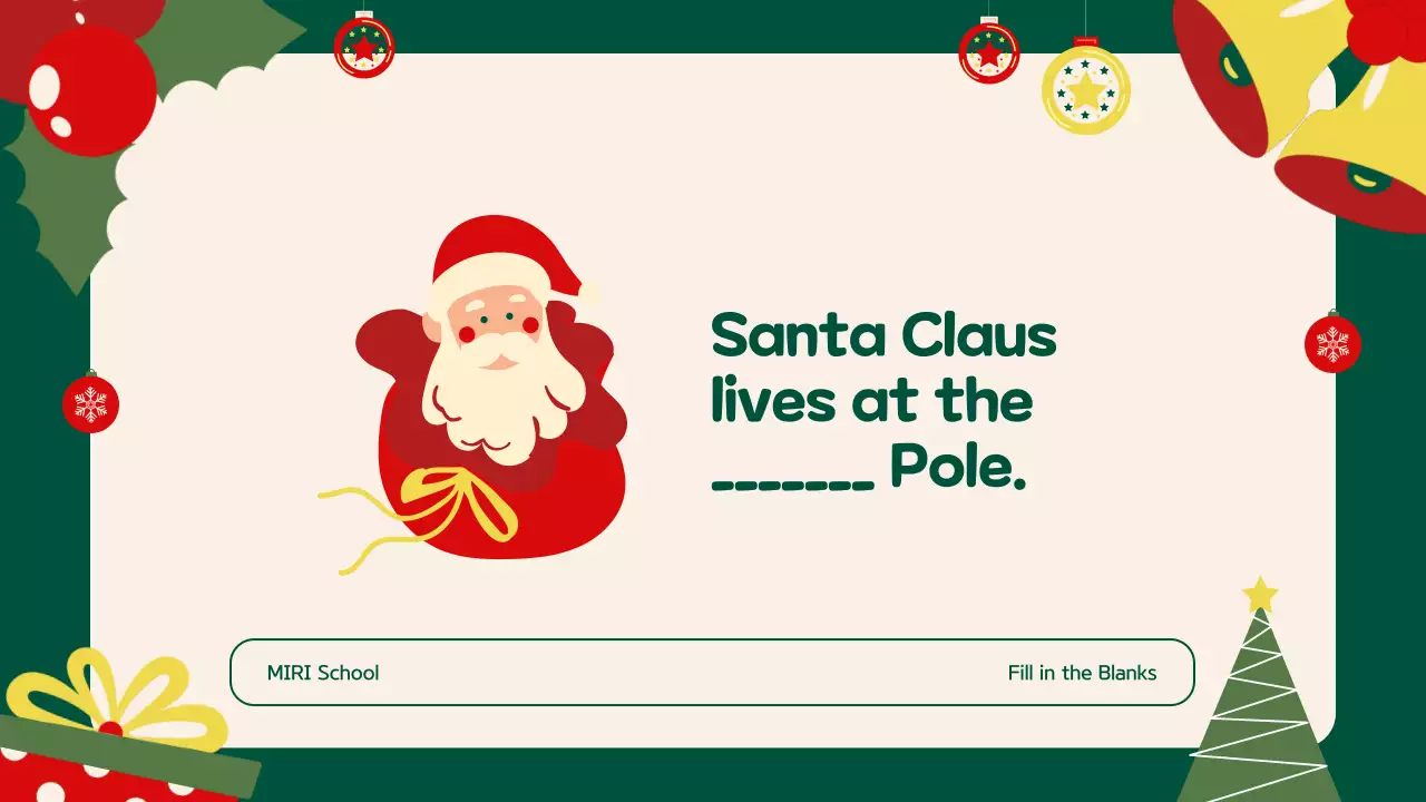 Green Festive Christmas Quiz Announcement Presentation