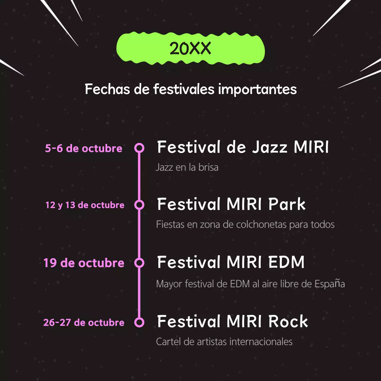 Guía de festivales de color negro