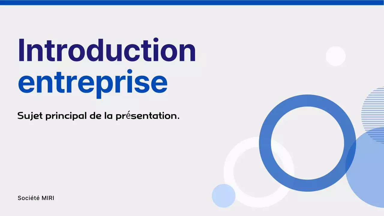 Proposition avec des formes simples sur fond bleu