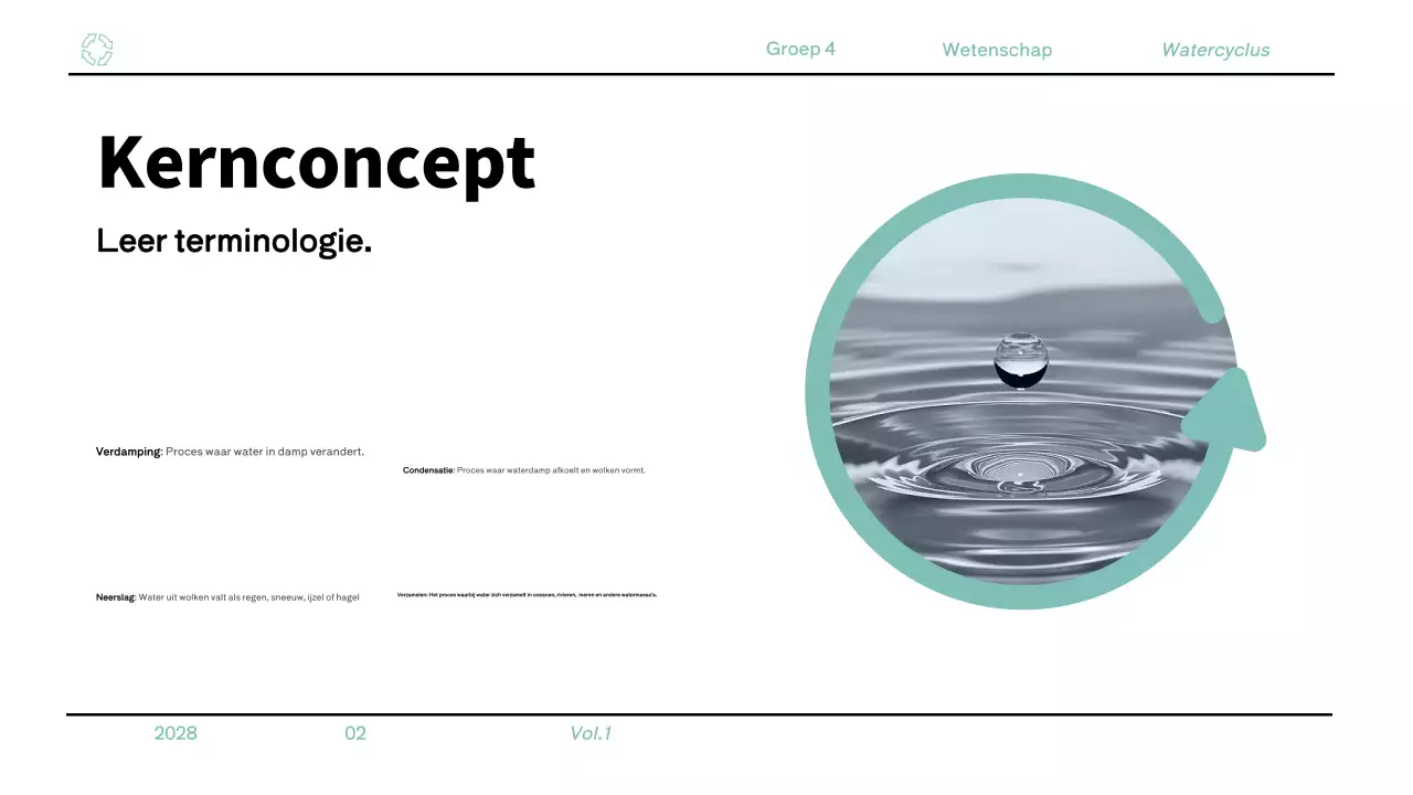 Minimalistisch Blauw 4de graad Wetenschapslesmateriaal