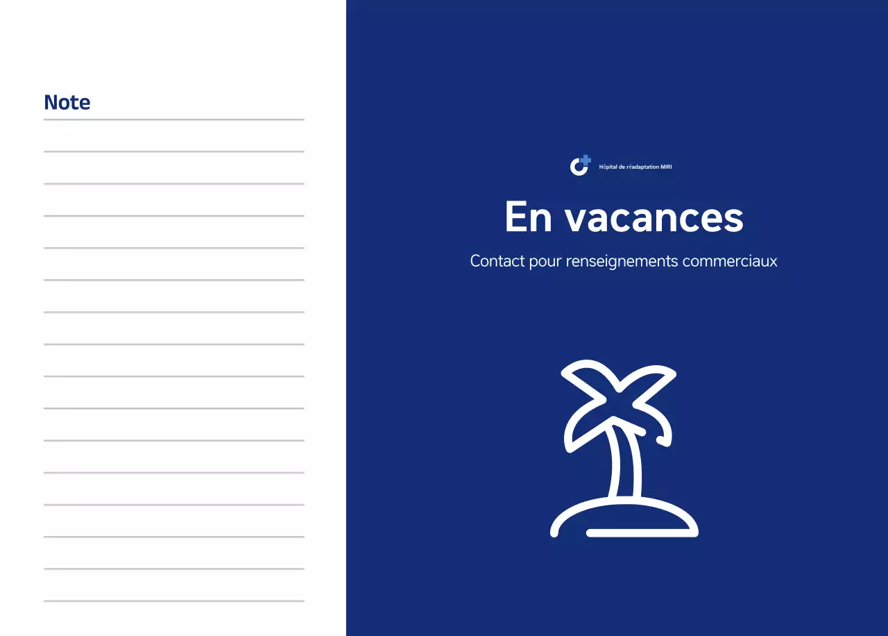 Calendrier simple avec des illustrations bleues et épurées