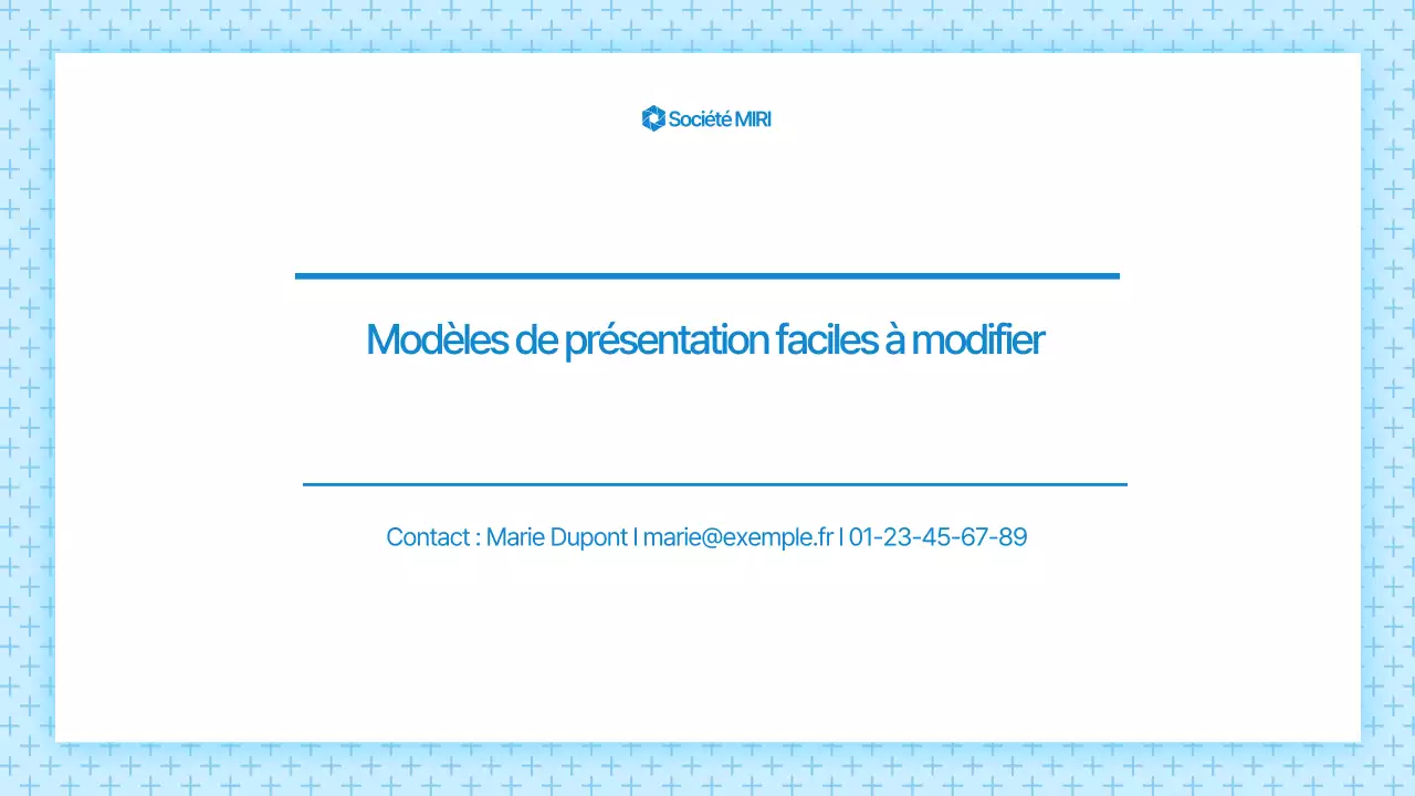 Annonces de présentation modernes bleues