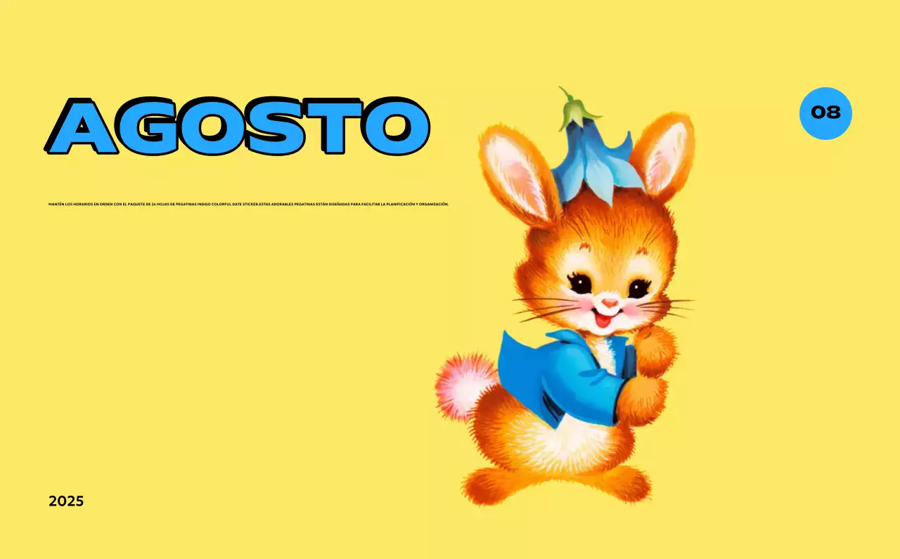 Coloridos calendarios con diversas ilustraciones retro