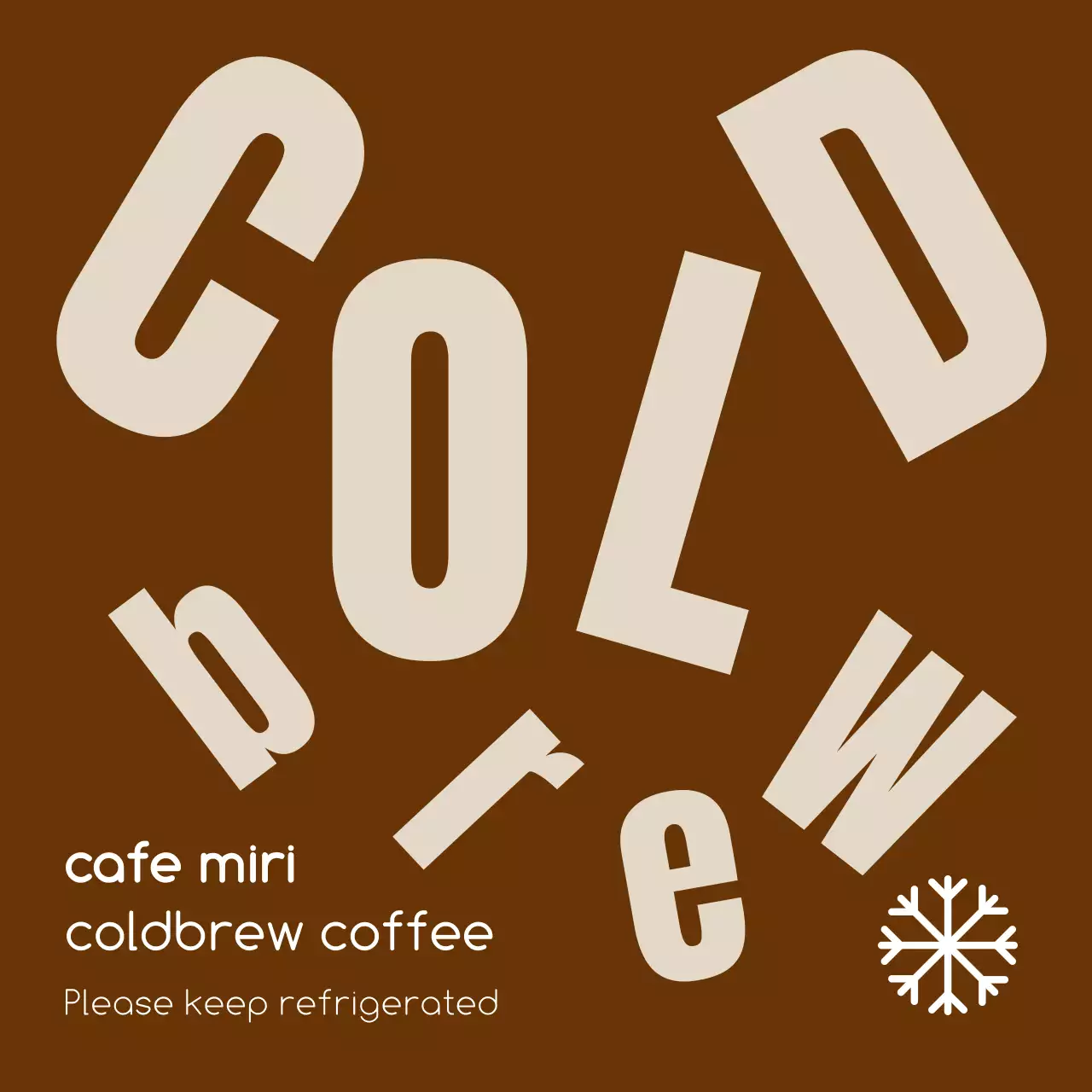 베이지 모던 음료 행택