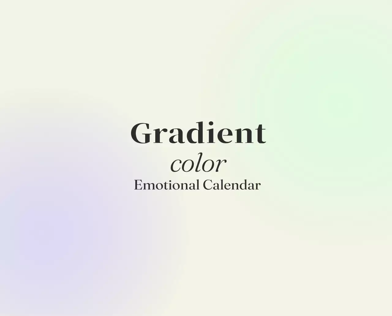 グラデーションミニマルカレンダーカレンダー