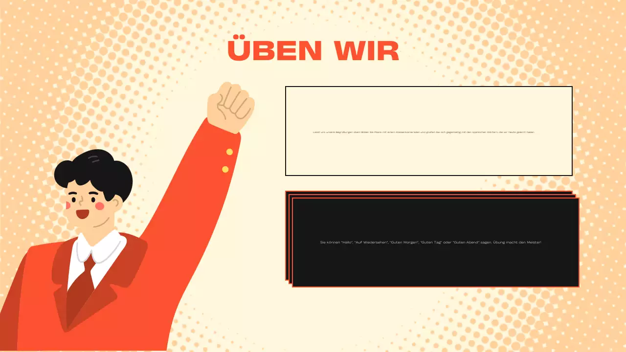 Orange Beige Fun Class Materials Spanish Presentation