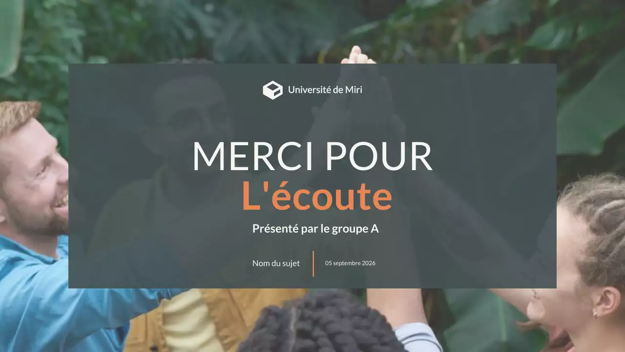 présentation générale du projet orange modern