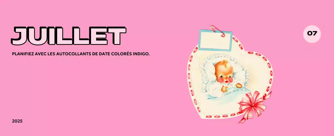 Calendriers colorés avec une variété d'illustrations rétro