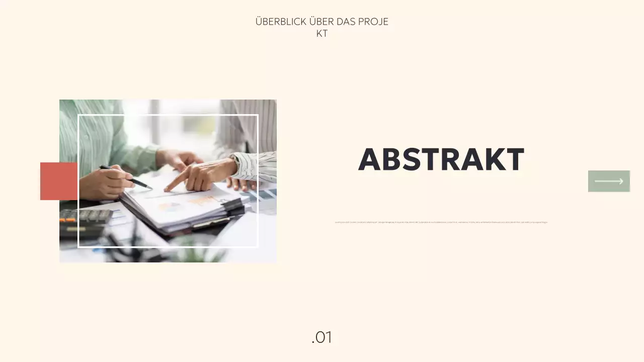 beige moderne Projektpräsentation