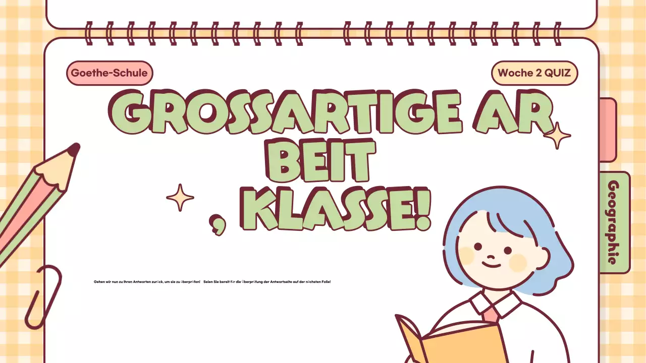 Pink Playful Quiz Time Klassenpräsentation