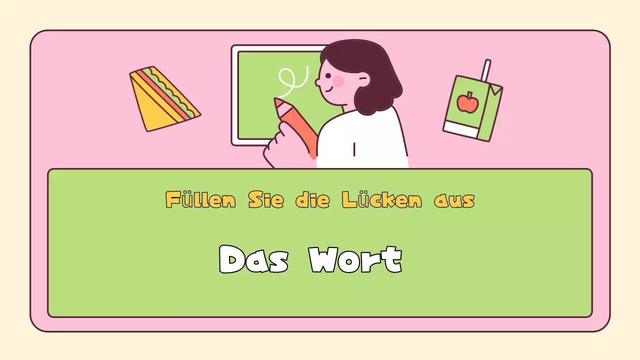 Spielerisches Quiz-Layout für die Grundschule