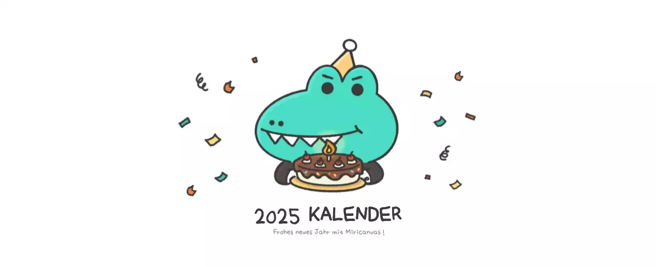 Ein Kalender mit einem niedlichen Ago-Illustrationskonzept